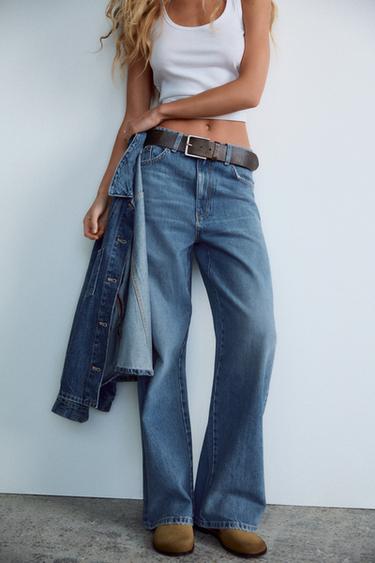 TRF MID-WAIST BAGGY JEANS - Blue by Zara - Image 2