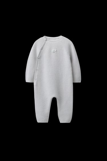 ELEPHANT PURL KNIT JUMPSUIT - Blue / Grey by Zara - Image 0