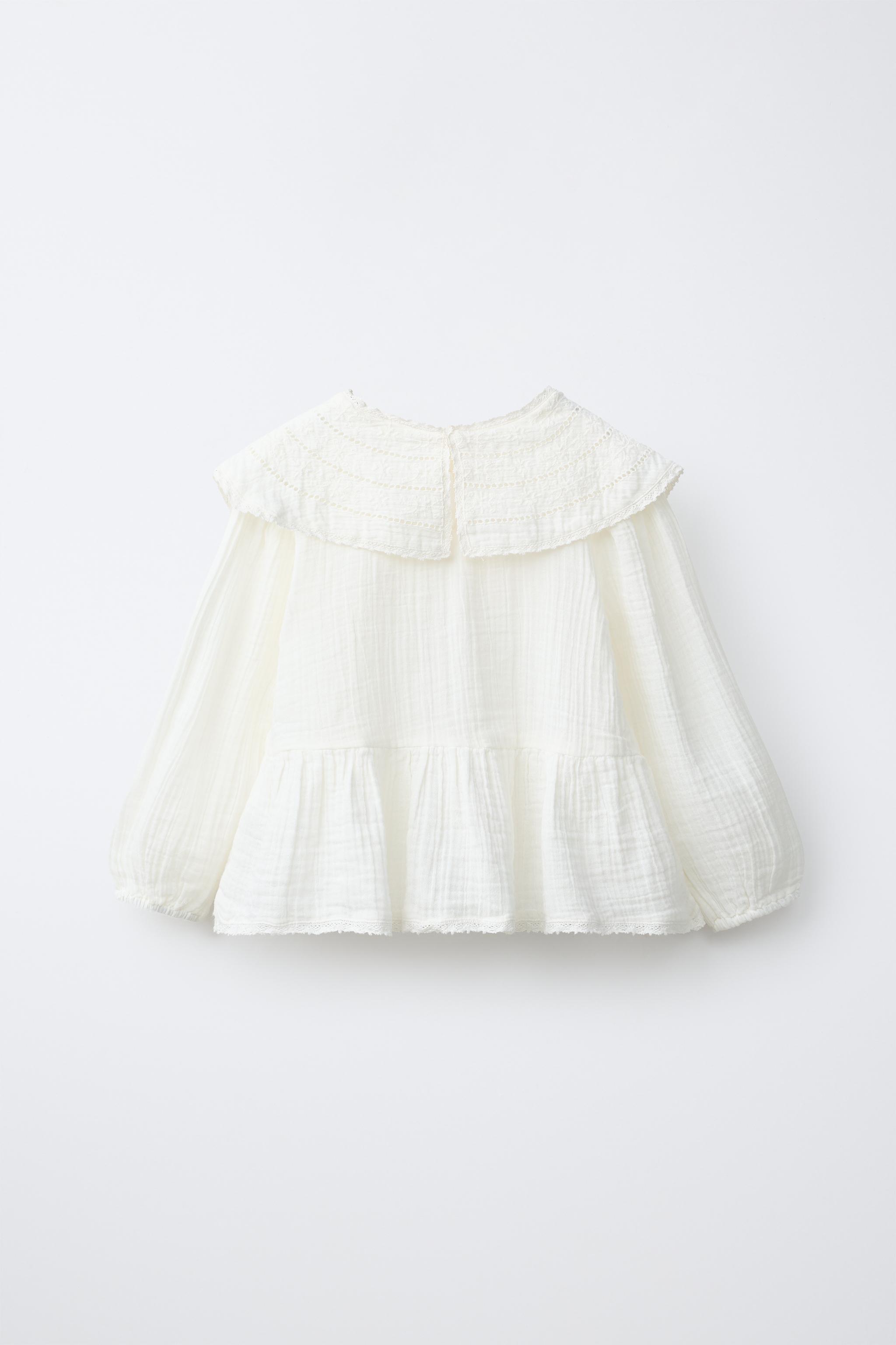 Детские блузки Zara TEXTURED ROMANTIC BLOUSE — фото 3