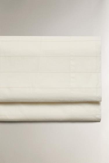 DRAP DE DESSUS RAYURES - Blanc cassé de Zara - Image 0