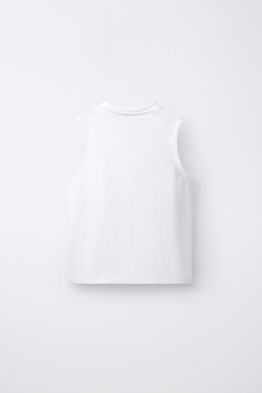 PLAIN SLEEVELESS TOP - White by Zara - Image 1
