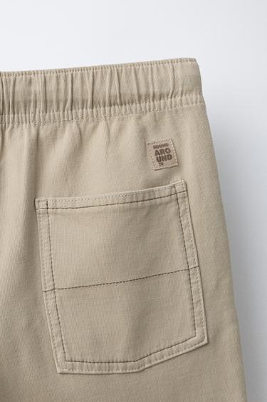 SOFT TROUSERS WITH TOPSTITCHING - Beige by Zara - Image 3
