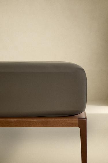 Zara SATEEN FITTED SHEET | 15.7" THICK (300 THREAD COUNT) - Charcoal - Image 0