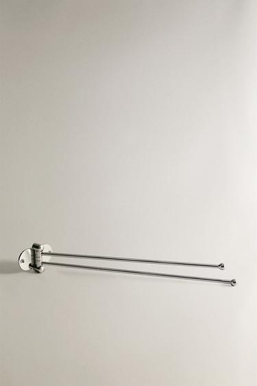 SHINY METAL WALL TOWEL RACK - Silver by Zara - Image 1