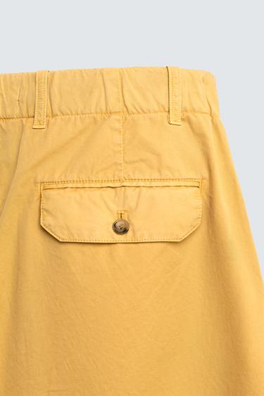 AARON LEVINE X ZARA RELAXED FIT COTTON TROUSERS - Light yellow by Zara - Image 9
