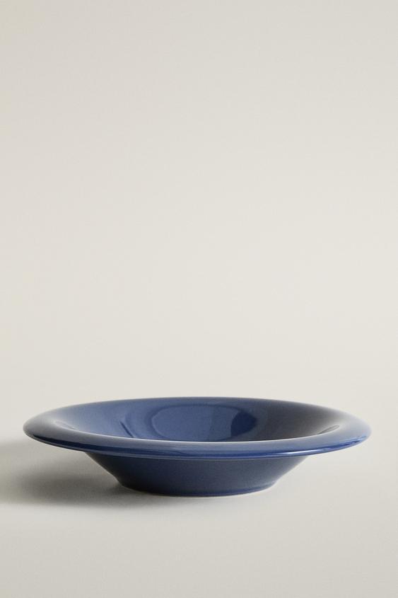 ASSIETTE CREUSE GRÈS ÉMAILLÉ - Bleu de Zara - Image 0