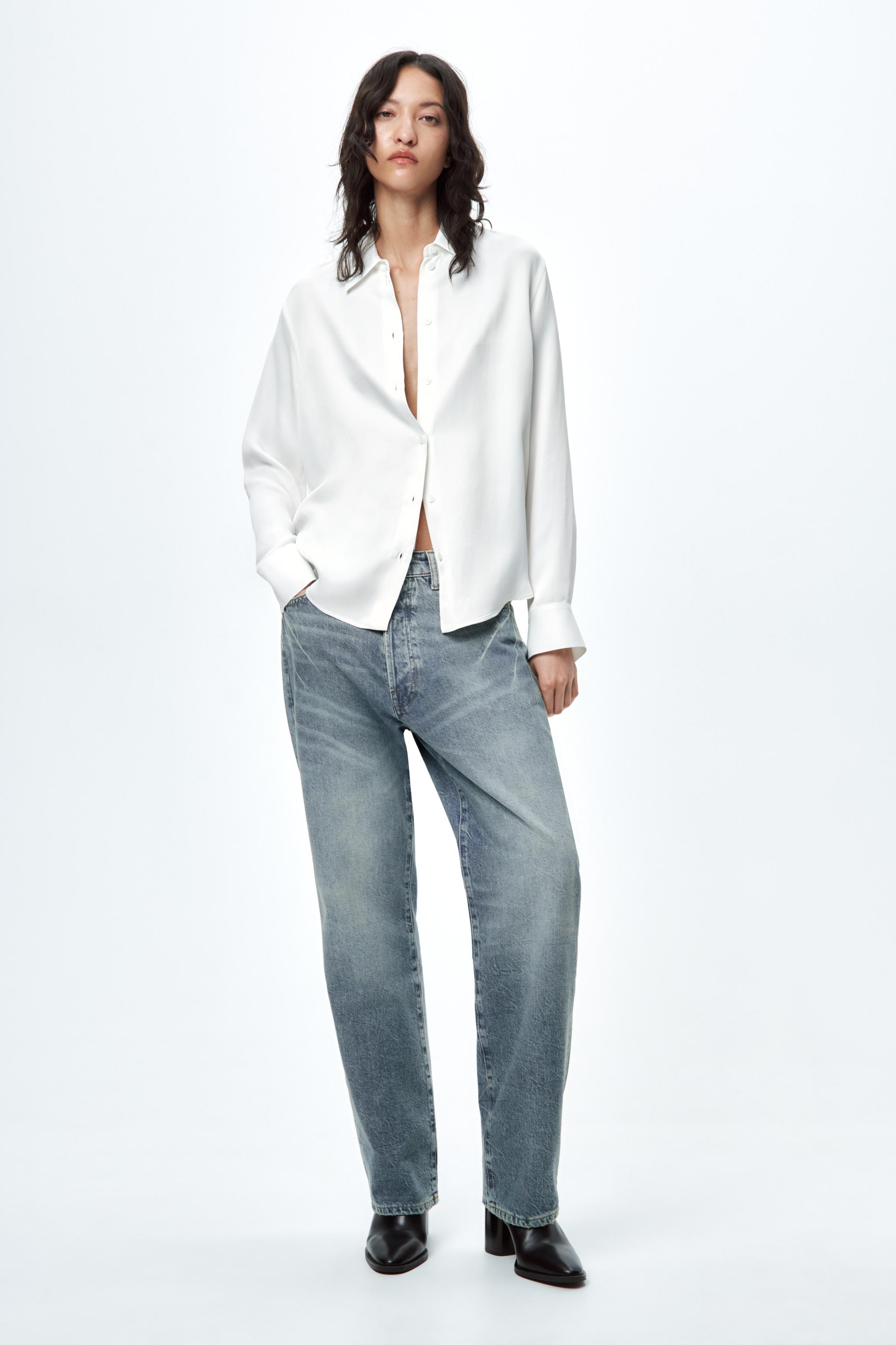 Camisa blanca mujer online zara