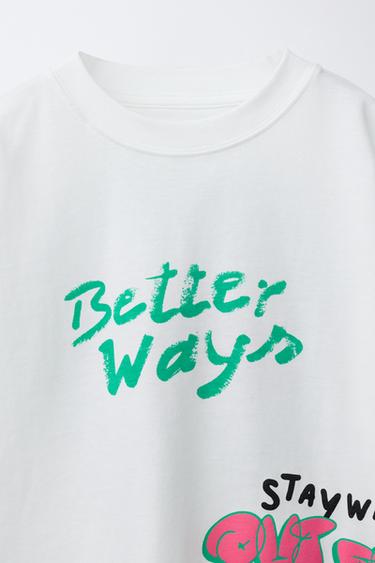 T-SHIRT IMPRIMÉ GRAFFITI - Blanc de Zara - Image 2