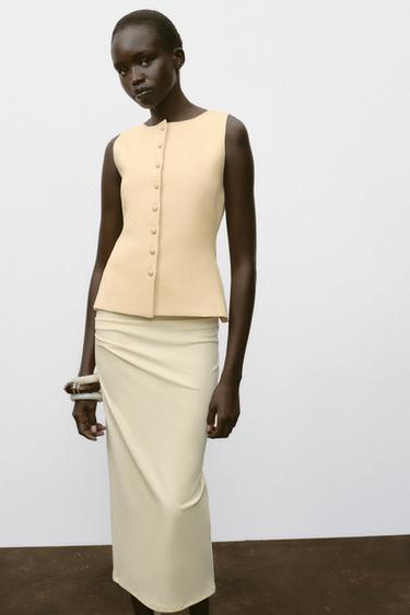 GILET EN MAILLE BOUTONNÉ - Bis de Zara - Image 3