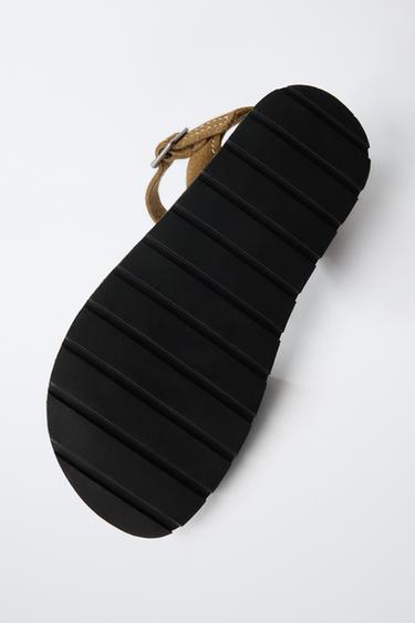 LEATHER SANDALS - Brown by Zara - Image 6