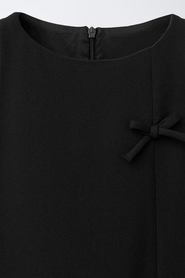 PINAFORE DRESS WITH BOWS - Black by Zara - Image 2