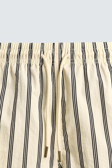 STRIPED SWIM SHORTS - Ecru by Zara - Image 2