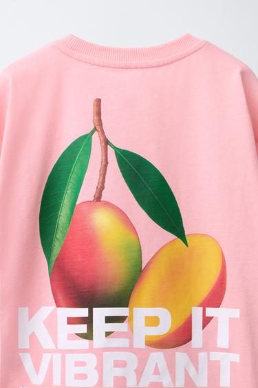 PRINTED T-SHIRT - Pink / White by Zara - Image 3