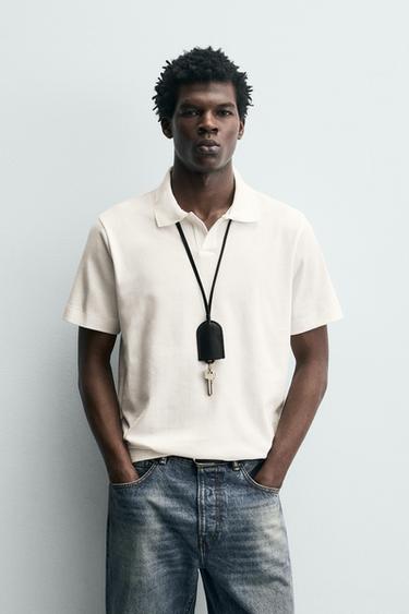 REGULAR FIT POLO SHIRT - Ecru by Zara
