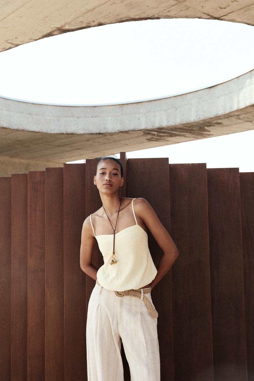LINEN BALLOON TOP