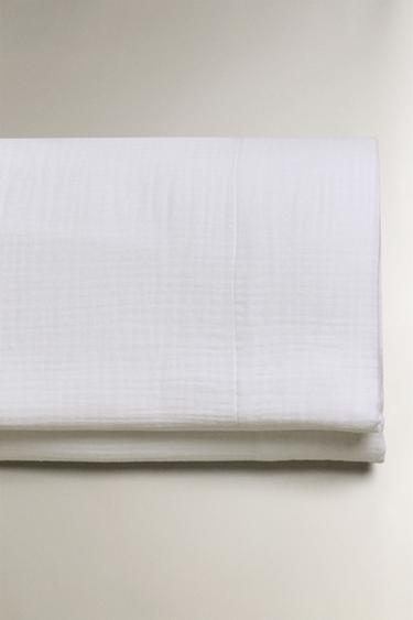 MUSLIN FLAT SHEET - White by Zara