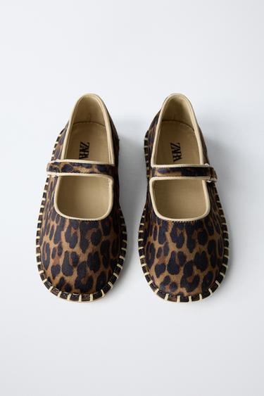 ANIMAL PRINT BALLERINAS - Sand Brown by Zara - Image 3