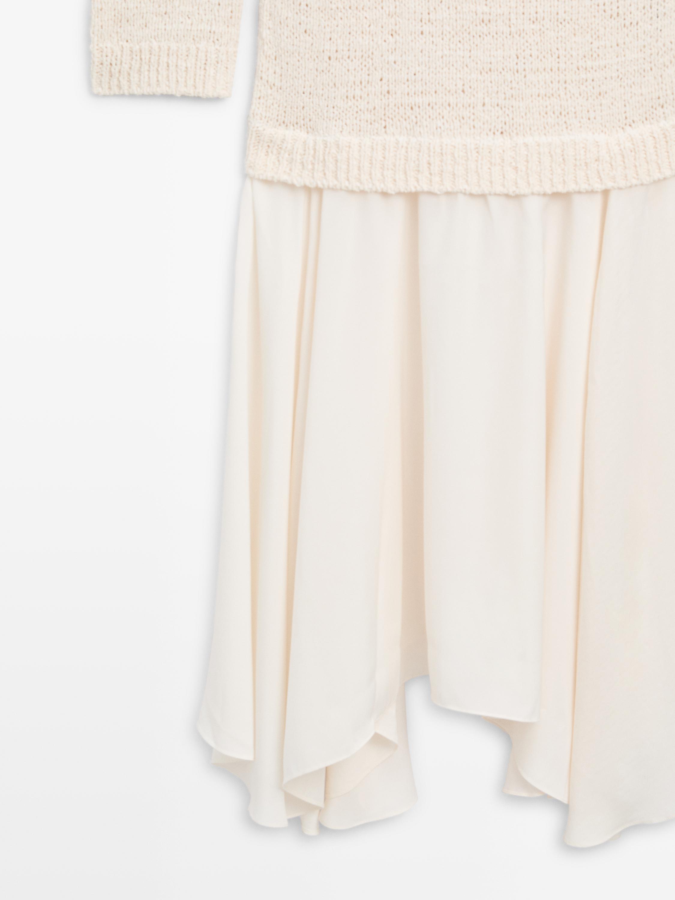 Robe midi asymétrique combinée