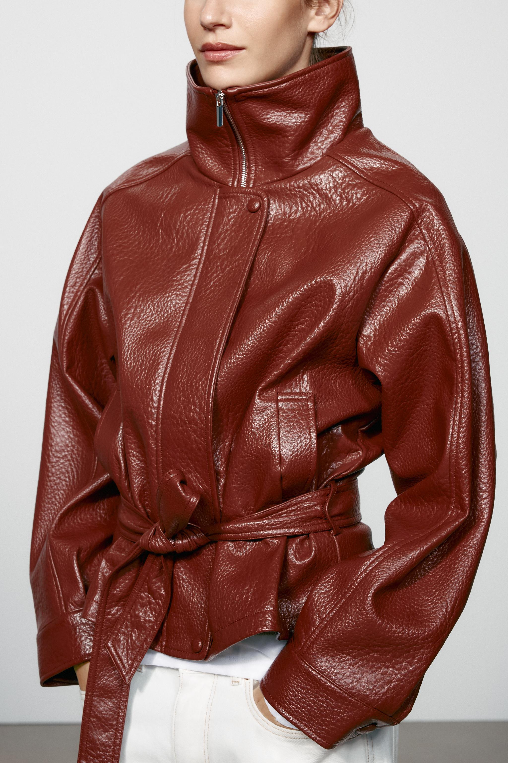 BLOUSON EN MATIÈRE SYNTHÈTIQUE CINTURÓN