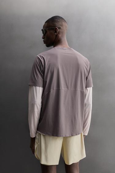 TECHNICAL TEXTURED T-SHIRT - Purple by Zara - Image 2