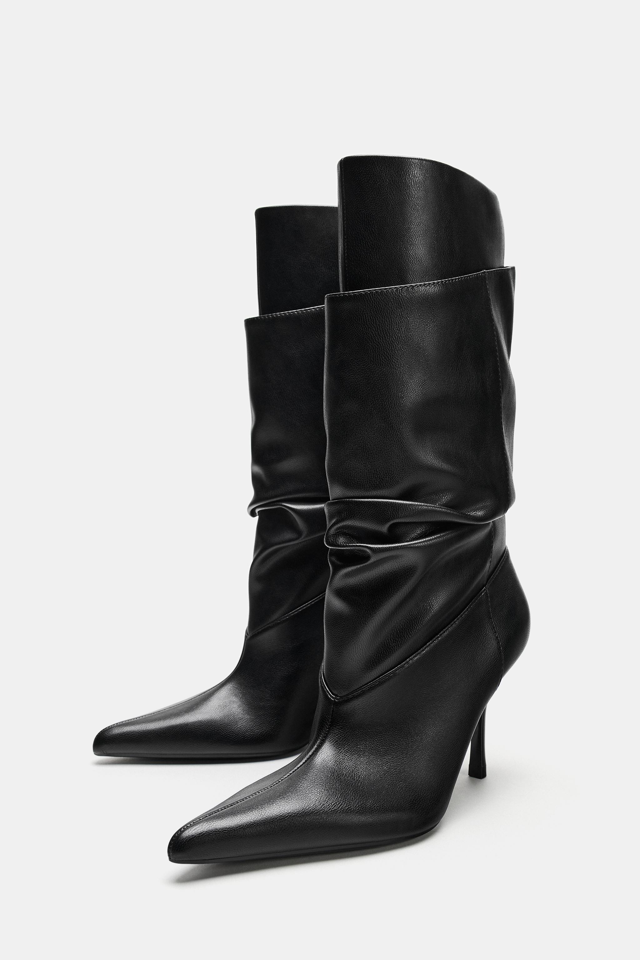 BOTTINES À TALONS FRONCÉES