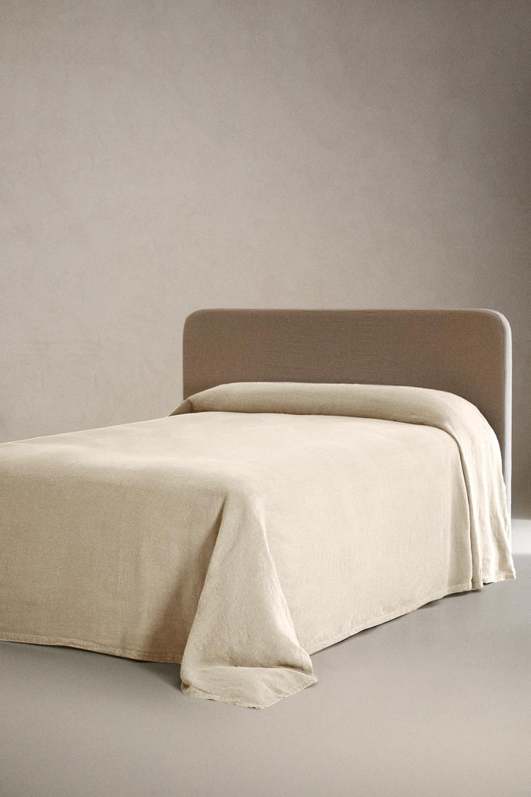 WASHED LINEN BEDSPREAD (400 GxM²) — Sand