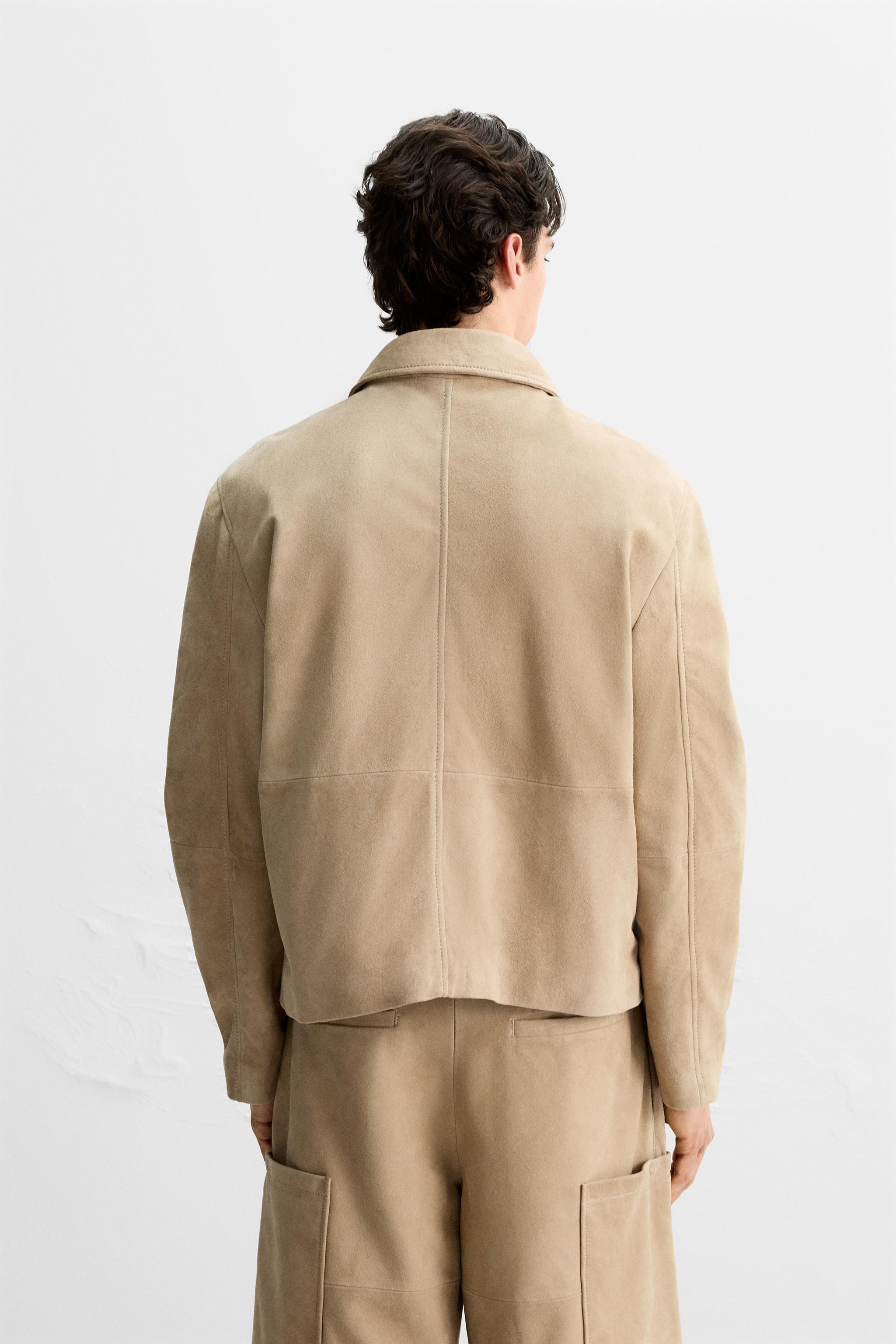 スエードレザー シャツジャケット - サンド | ZARA Japan / 日本