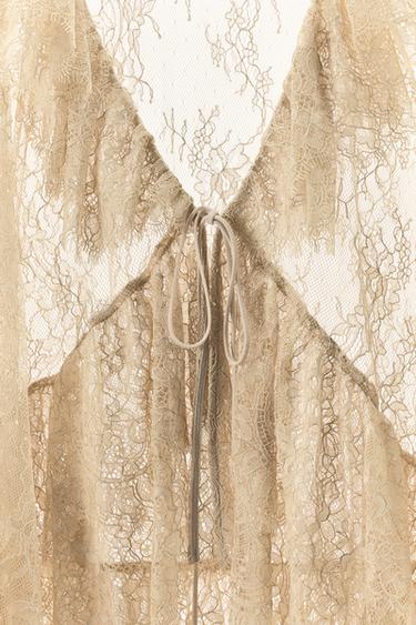 CHEMISE EN DENTELLE À VOLANTS ZW COLLECTION ÉDITION LIMITÉE - Écru de Zara - Image 6