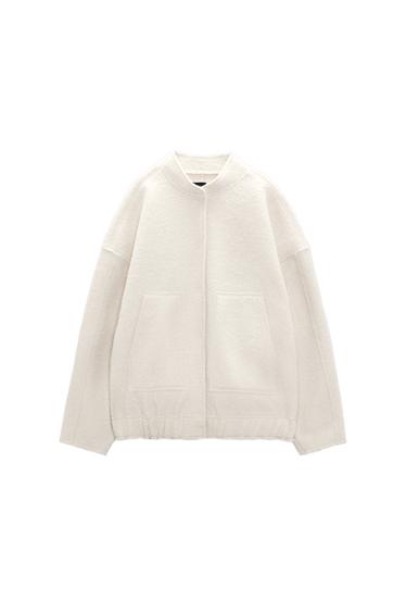 OVERSIZE BOMBER JACKET WITH POCKETS