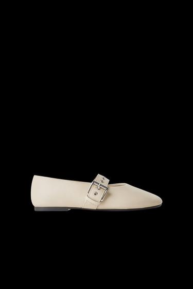 BALLERINA MIT SCHNALLE - Gebrochenes Weiß von Zara - Bild 0