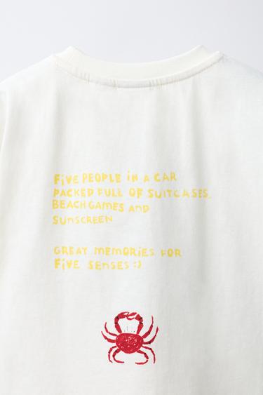 T-SHIRT CRABE ISABELLE VANDEPLASSCHE © - Blanc cassé de Zara - Image 3