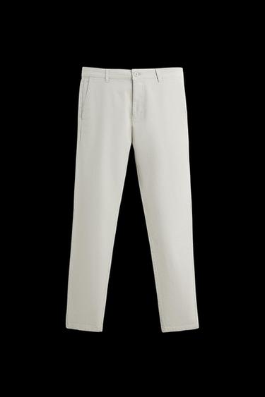 Zara SKINNY CHINO PANTS - Pearl gray - Image 0