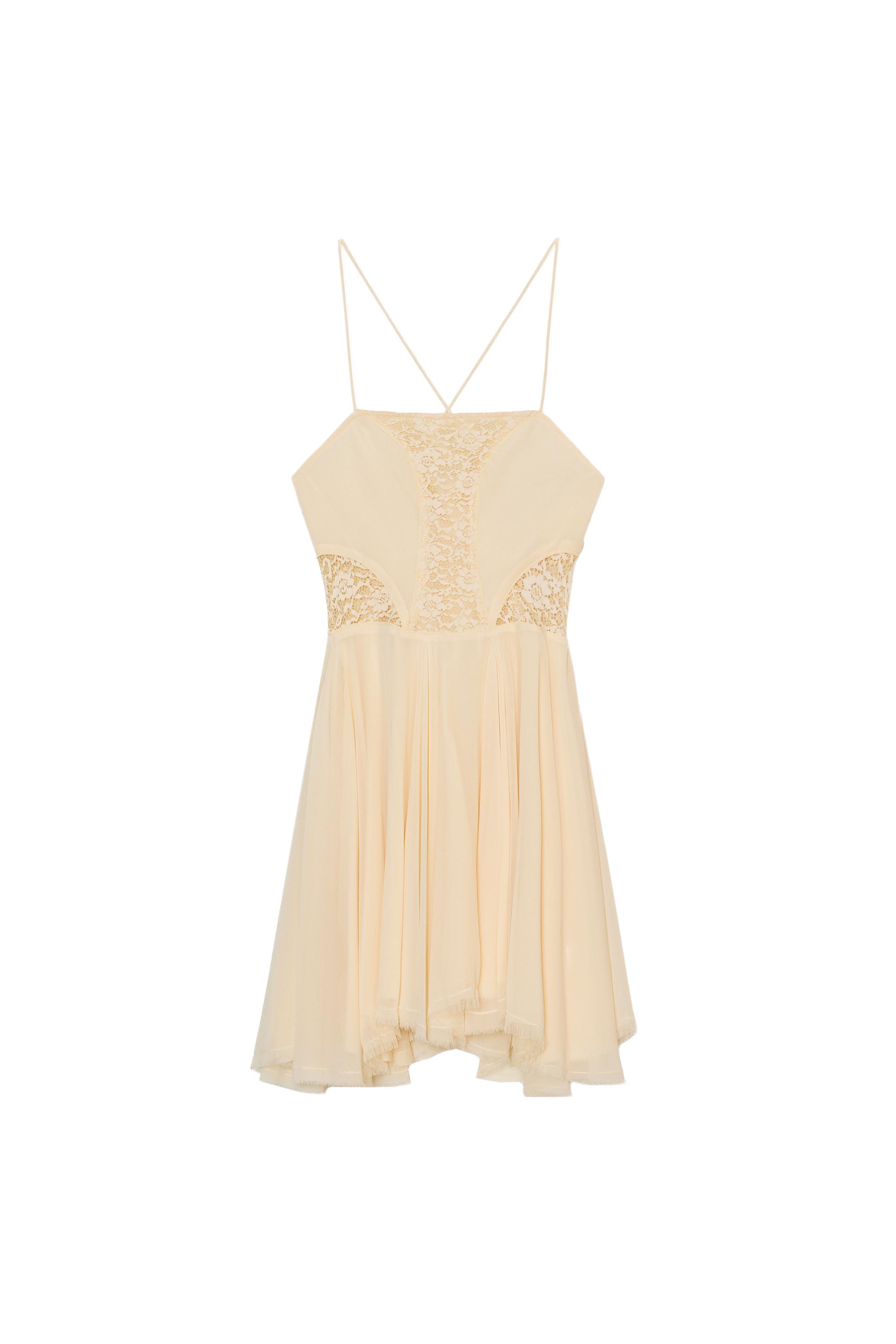 zara godet lace mini dress Godet Lace Mini Dress Zara