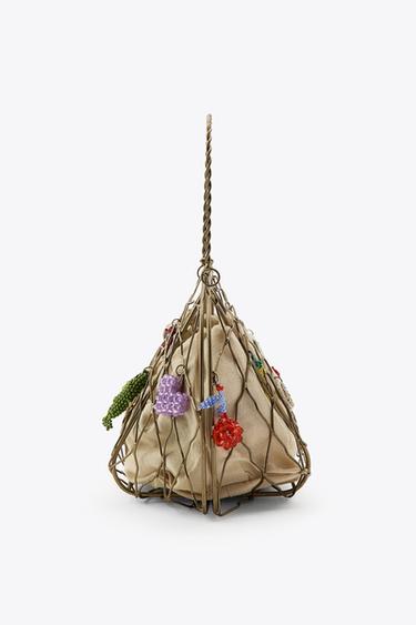 METAL MULTI-CHARM BAG - Bronze by Zara - Image 4