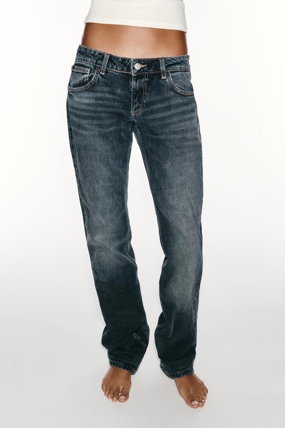 JEANS SLIM FIT CONFORT TAILLE BASSE TRF - Bleu marine de Zara - Image 1