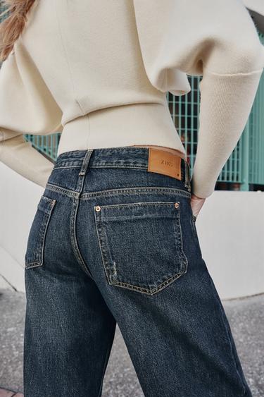 Z1975 RELAXED FIT JEANS WITH TURN-UP HEMS - Indigo by Zara - Image 3