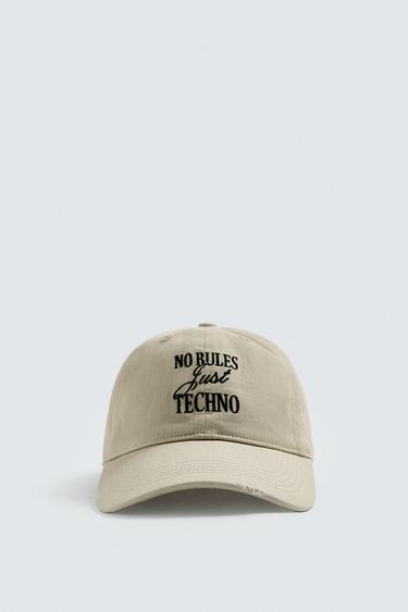 CASQUETTE DÉLAVÉE BRODÉE - Écru de Zara - Image 4