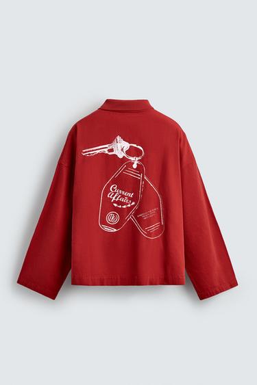 KEYRING PRINT POLO SHIRT - Red by Zara - Image 7