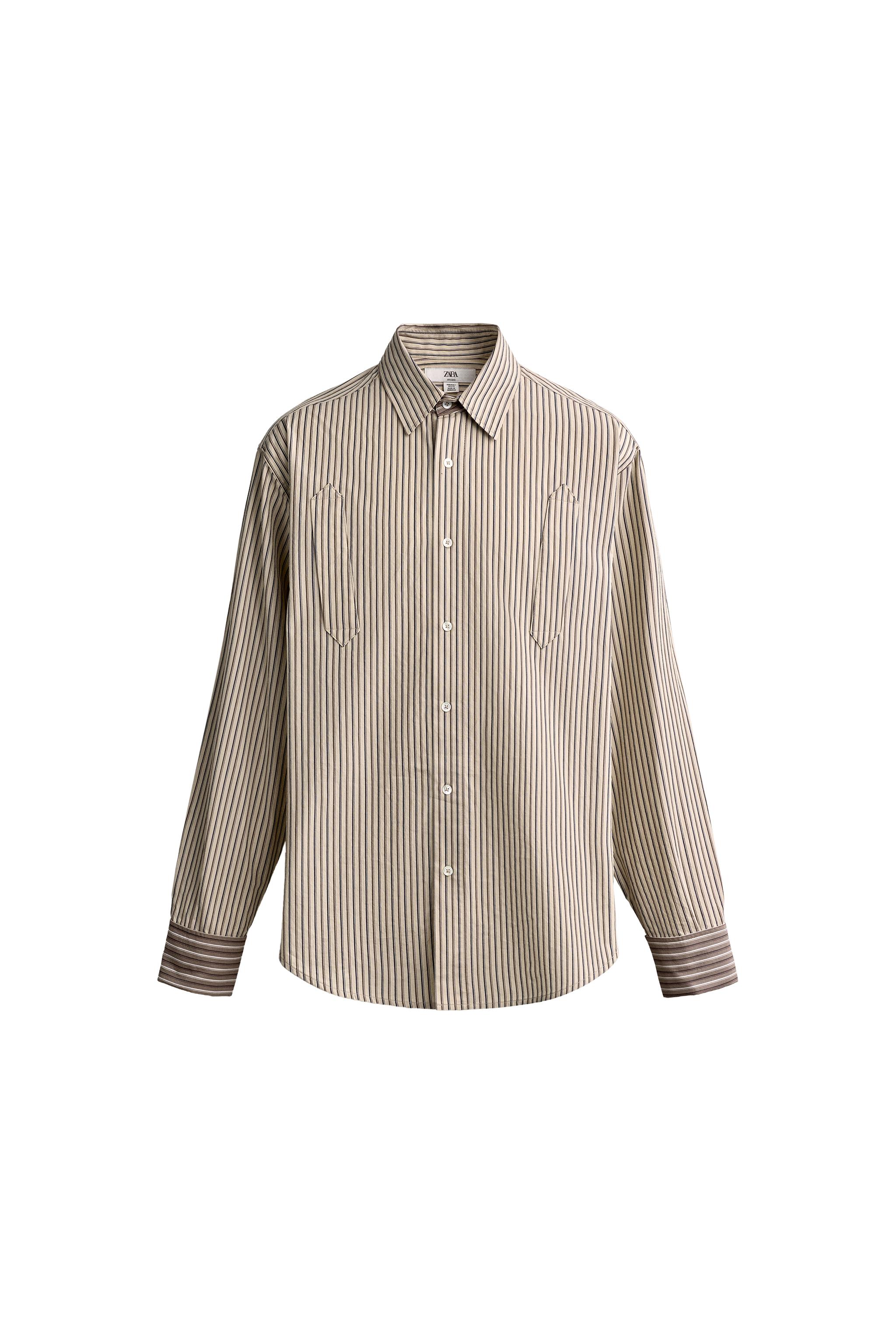 CAMISA RELAXED FIT RAYAS COMBINADAS