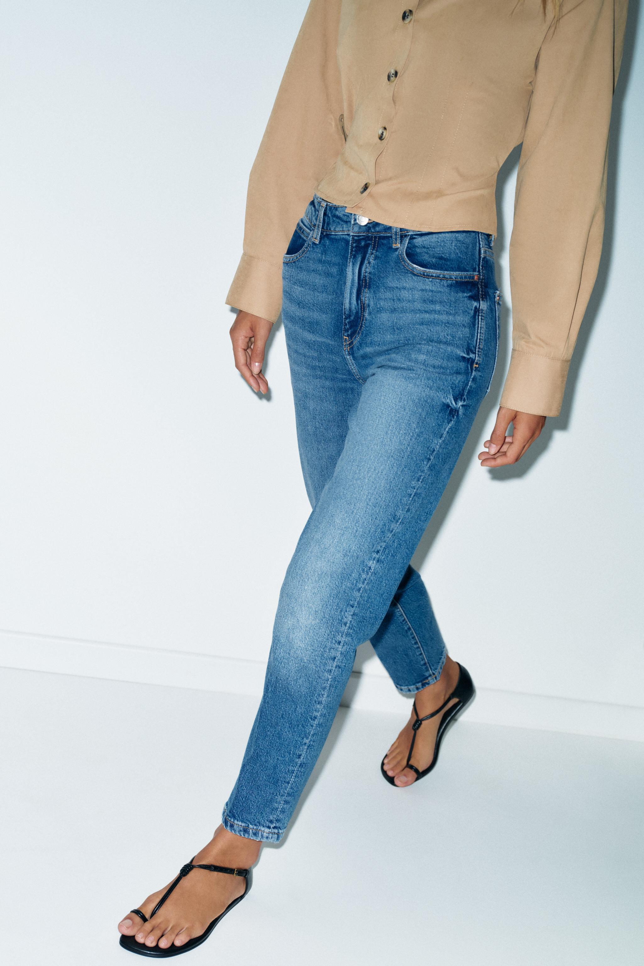 Z1975 YÜKSEK BEL ÜTÜ İZLİ MOM FIT JEAN - Görsel 6