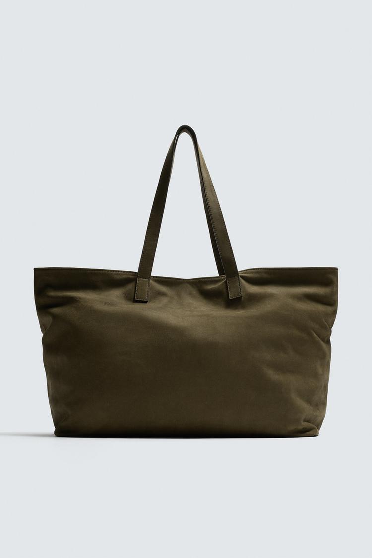 ZARA LEATHER TOTE BAG