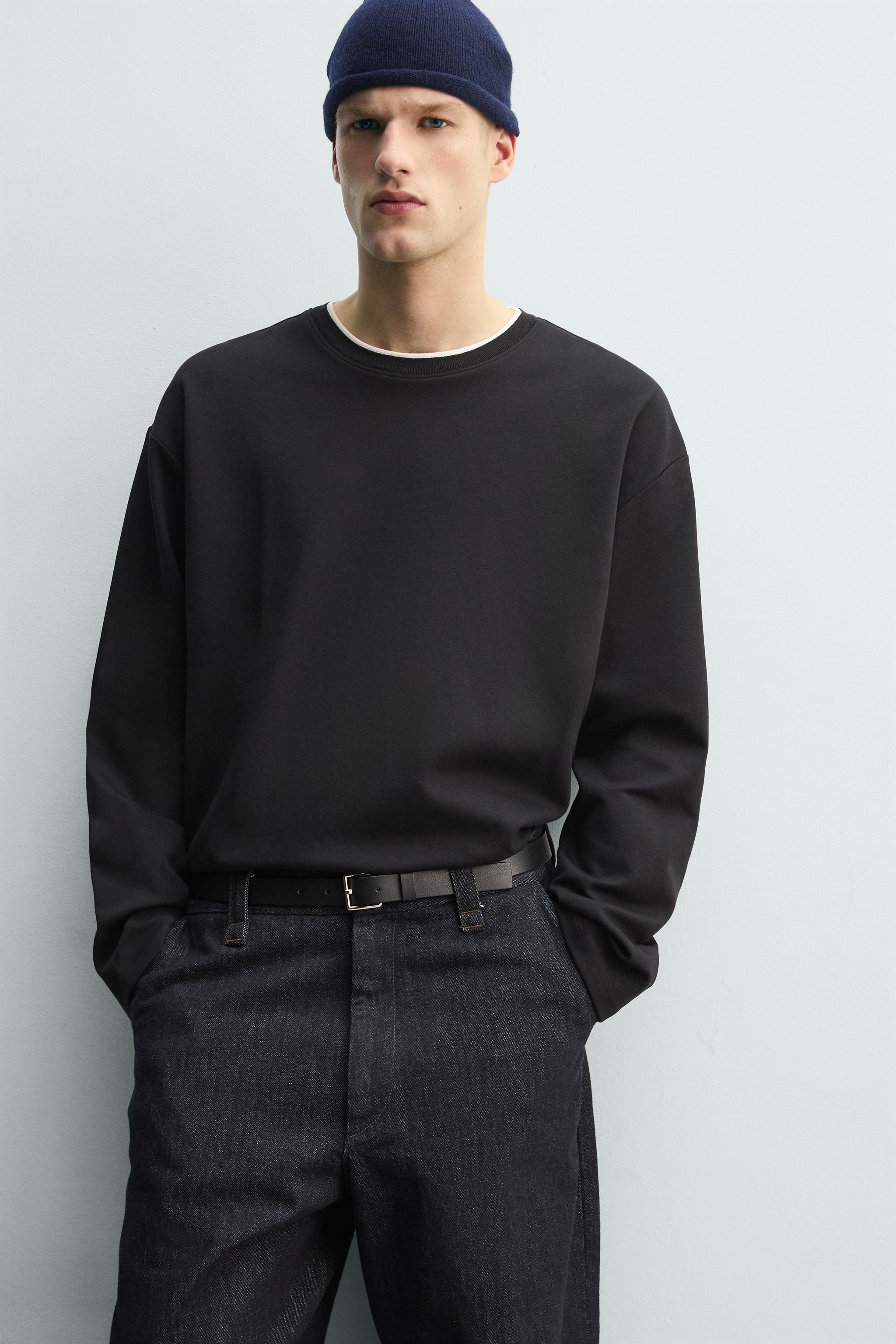 CONTRASTING DOUBLE TRIM T-SHIRT