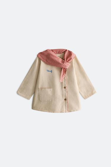 CHILDREN'S PEANUTS™ PIZZA CHEF'S JACKET - Light beige by Zara