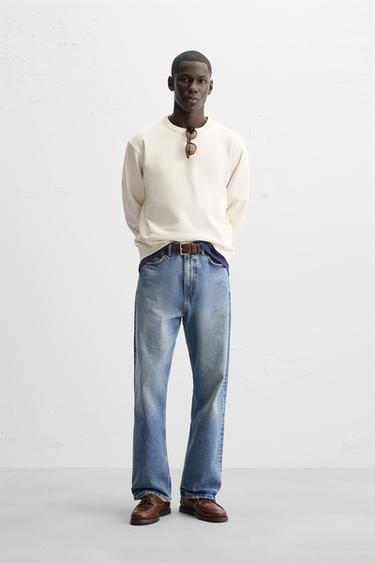 HEAVYWEIGHT CREW NECK SWEATSHIRT - Oyster-white by Zara