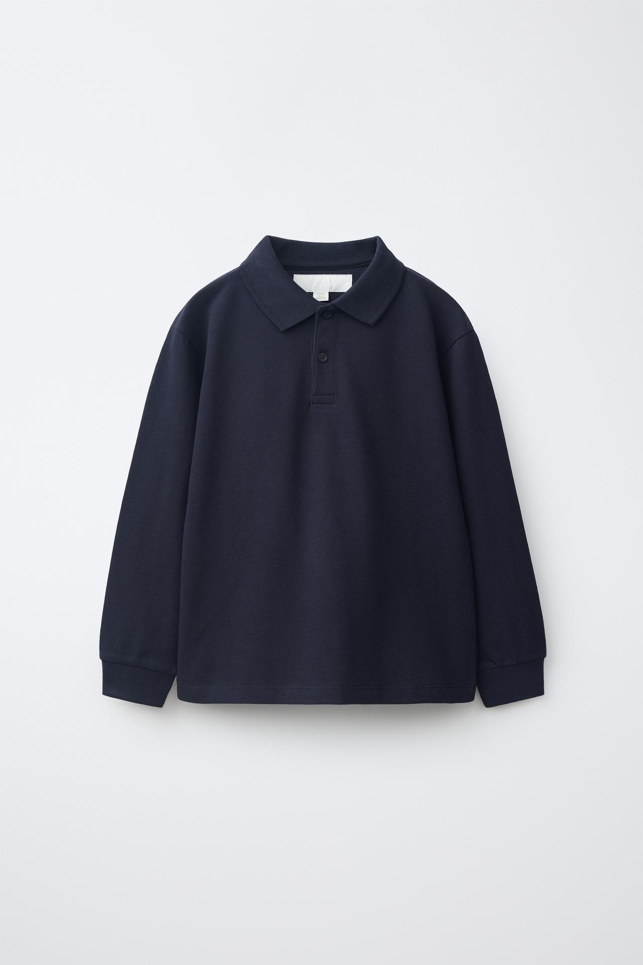 SOLID POLO SHIRT — Midnight blue