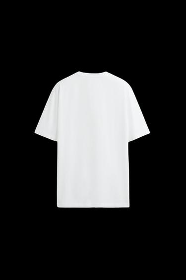 Zara BASIC MEDIUM WEIGHT T-SHIRT - White