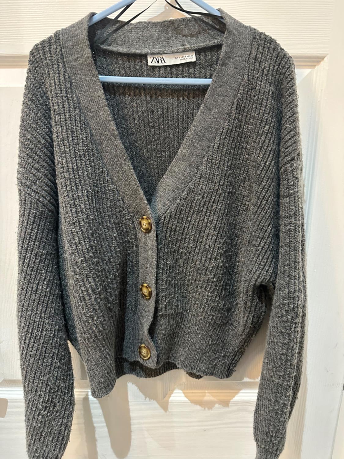 TEXTURED WEAVE KNIT CARDIGAN