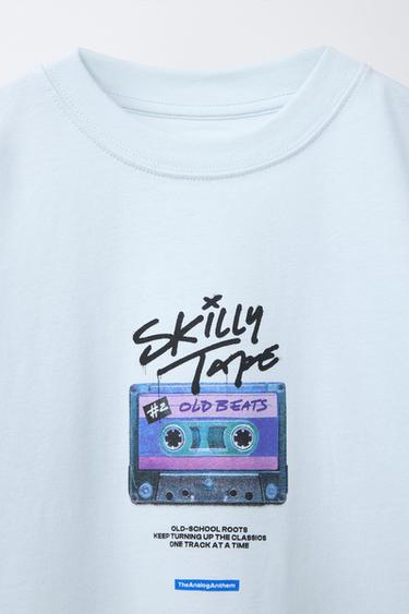 CASSETTE PRINT T-SHIRT - Light blue by Zara - Image 2