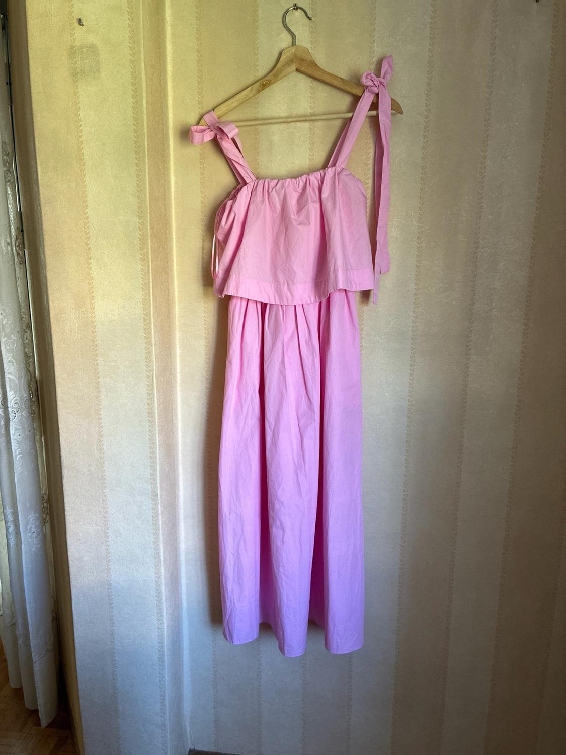 MIDI POPLIN DRESS WITH BOWS - Image 2