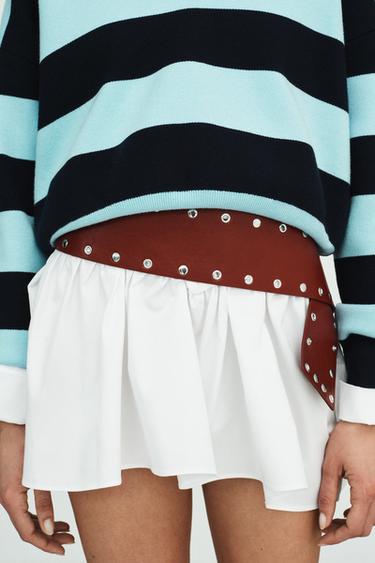 STRIPED KNIT POLO SHIRT - Blue by Zara